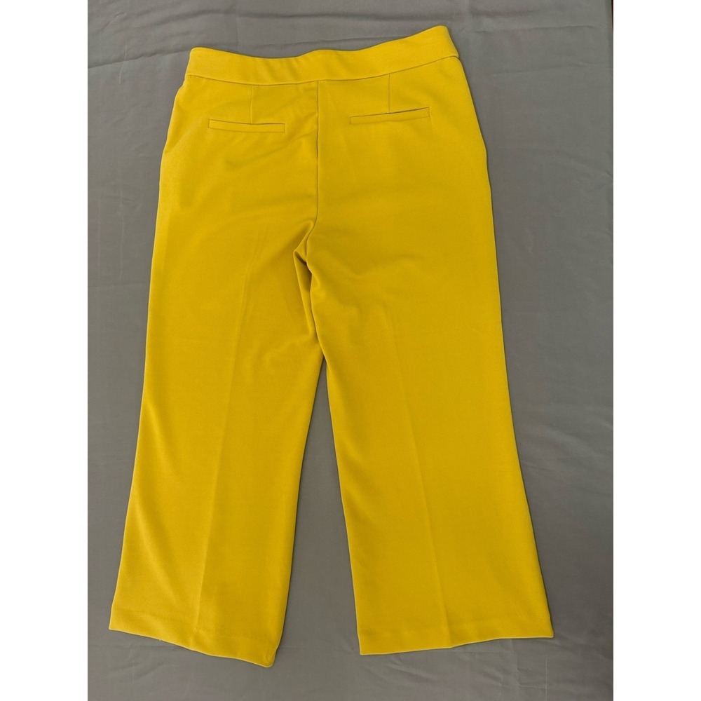Jules & Leopold Mustard Yellow Women's Cropped Button-Accent Pants Size M - Picture 4 of 12